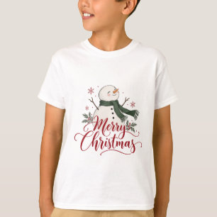 Merry Christmas Snowman Kids' T-Shirt