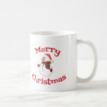 Merry Christmas Snowman Mugs Cups<br><div class="desc">This cute little snowman is dressed in his best to wish everyone a Merry Christmas. Image is on both side of cups so it works for right or left handed drinkers.</div>