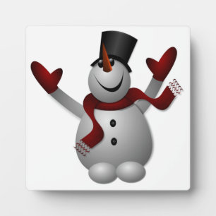 "MERRY CHRISTMAS" SNOWMAN PLAQUE