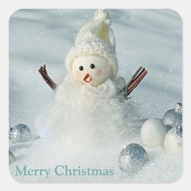 Merry Christmas Snowman Stickers (Front)
