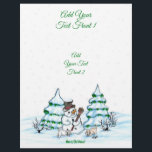 Merry Christmas! Snowman with Cat and Puppy Flyer<br><div class="desc">Merry Christmas! Snowman with Cat and Puppy - little Dog ~~~ coloured pencil drawing by Krisi ArtKSZP ~~~ Store Category >>> Merry Christmas for Kids >>> Snowman with Cat and Puppy</div>