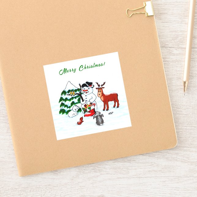 Merry Christmas! Snowman with Friends (Notebook)
