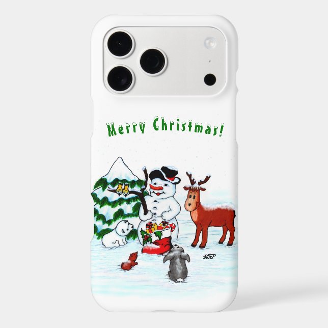 Merry Christmas! Snowman with Friends (Back)