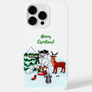 Merry Christmas! Snowman with Friends Case-Mate iPhone 14 Pro Max Case