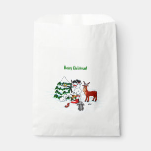 Merry Christmas! Snowman with Friends Favour Bag