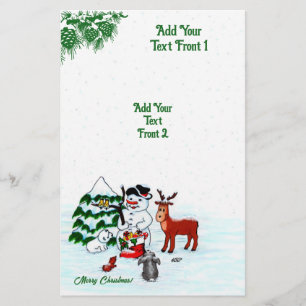 Merry Christmas! Snowman with Friends Flyer