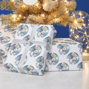 Merry Christmas Snowman Wrapping Paper