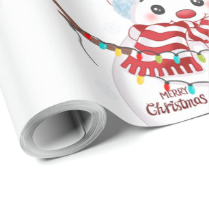 Merry Christmas Snowman  Wrapping Paper