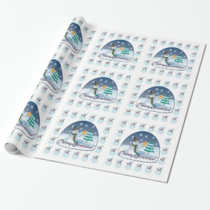 Merry Christmas Snowman Wrapping Paper