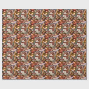 Merry Christmas Snowman Wrapping Paper