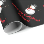 Merry Christmas Snowman wrapping paper<br><div class="desc">Merry Christmas Snowman wrapping paper. Customise Name or Wordings. Perfect for Christmas or Holiday gift-wrapping and crafting. For further customisation,  please click the "Customise it" button and use our design tool to modify this template.</div>