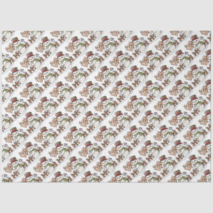 Merry Christmas Snowmen Tissue Paper