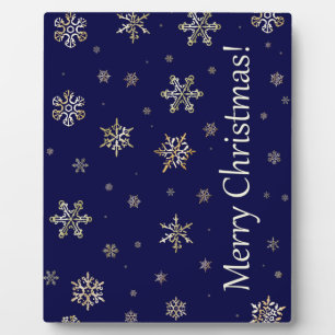 Merry Christmas Snowy Night Plaque