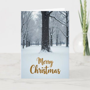 Merry Christmas Snowy Trees Card