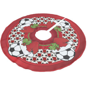 Merry Christmas Soccer Lovers Brushed Polyester Tree Skirt