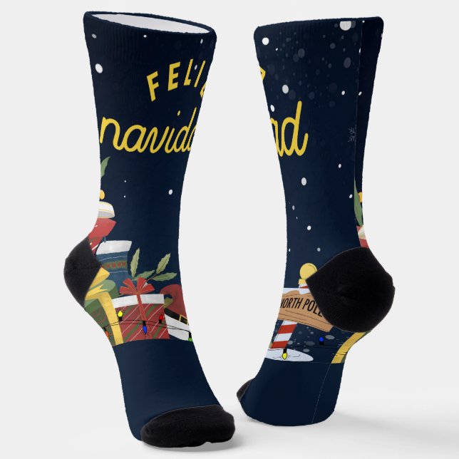 Merry Christmas Socks (Angled)