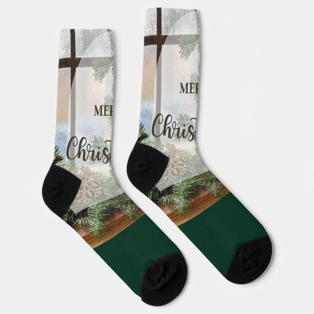 Merry Christmas Socks (Right)