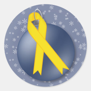 Merry Christmas Soldier Support Ribbon Stickers