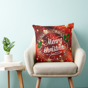 Merry Christmas, sparkle and glitter Cushion