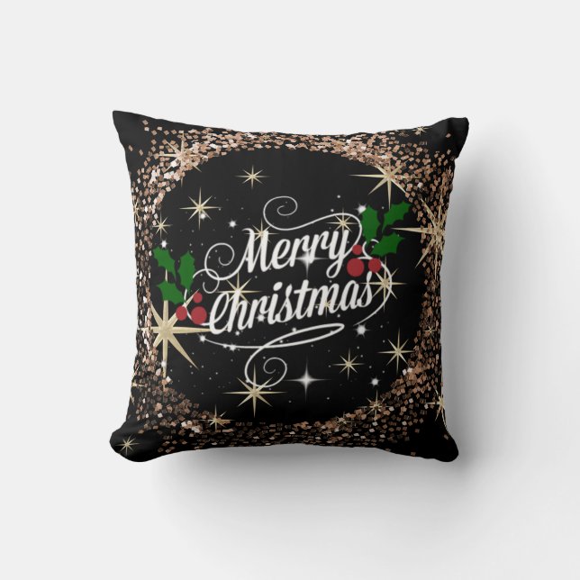 Merry Christmas sparkle and glitter, Cushion (Front)