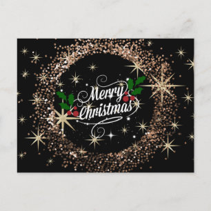 Merry Christmas sparkle and glitter, Postcard