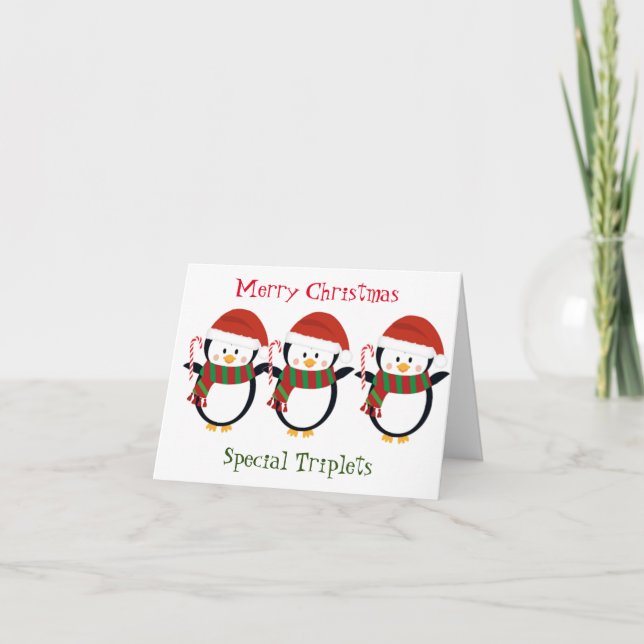 MERRY CHRISTMAS "SPECIAL TRIPLETS" CARD (Front)