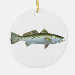 Merry Christmas ~Speckled Sea Trout~ Ornament