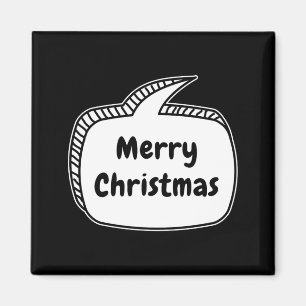 Merry Christmas Speech Bubble  Magnet