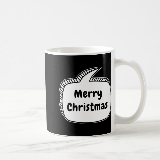 Merry Christmas Speech Bubble Toddler T Shirt  Coffee Mug (Right)