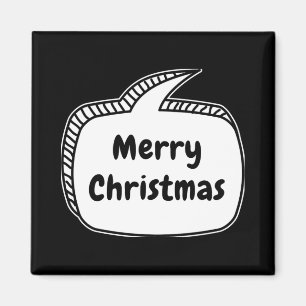 Merry Christmas Speech Bubble Toddler T Shirt  Magnet