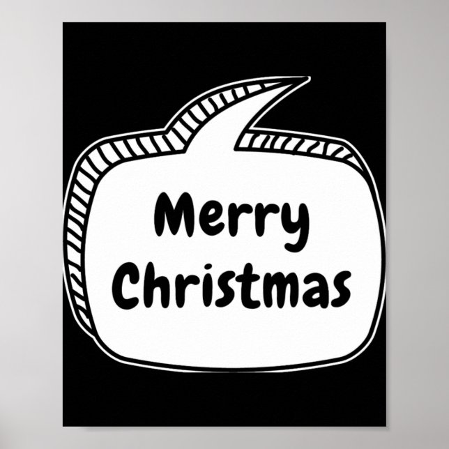 Merry Christmas Speech Bubble Toddler T Shirt  Poster (Front)