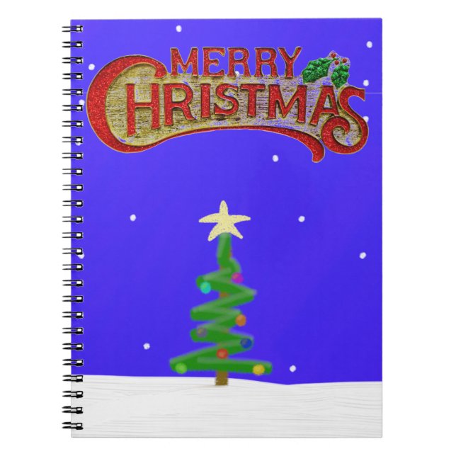 Merry Christmas Spiral Notebook (Front)