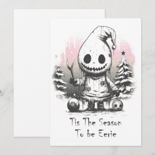 Merry Christmas Spooky Gothic Ghost Holiday Card