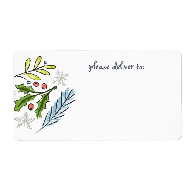 Merry Christmas Spruce Boughs Blank (Front)