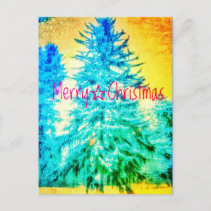 MERRY CHRISTMAS SPRUCE LIGHT2 POSTCARD
