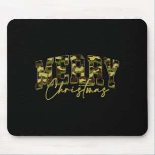 Merry Christmas Squad Camo Camouflage Xmas Pajamas Mouse Pad