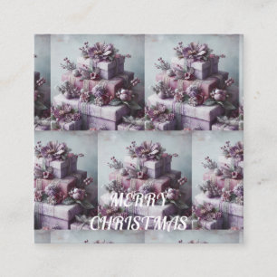 Merry Christmas Square Business Card