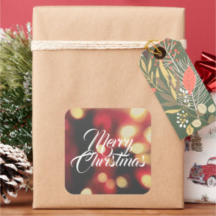 Merry Christmas Square Sticker