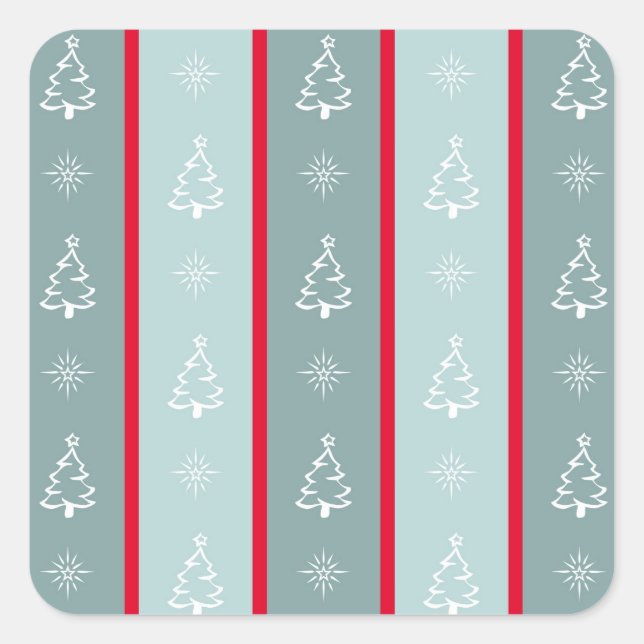 Merry Christmas Square Sticker (Front)