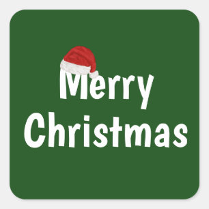 Merry Christmas Square Sticker