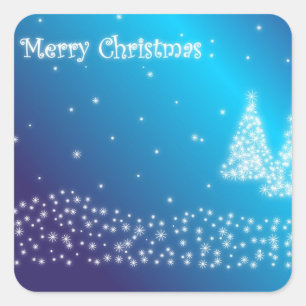 Merry Christmas Square Sticker