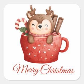 MERRY CHRISTMAS Square Sticker
