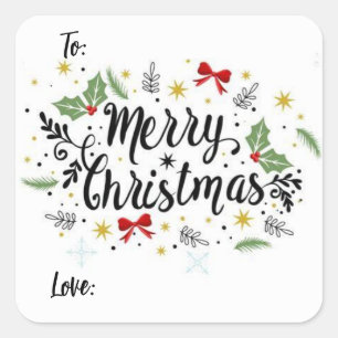 Merry Christmas  Square Sticker