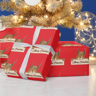 Merry Christmas Squirrel Wrapping Paper