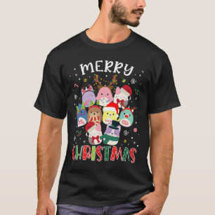 Merry Christmas Squish Squad Mallow Girls Boys Kid T-Shirt