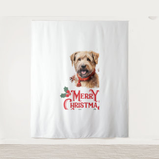 Merry Christmas Staffordshire Bull Terrier Tapestry