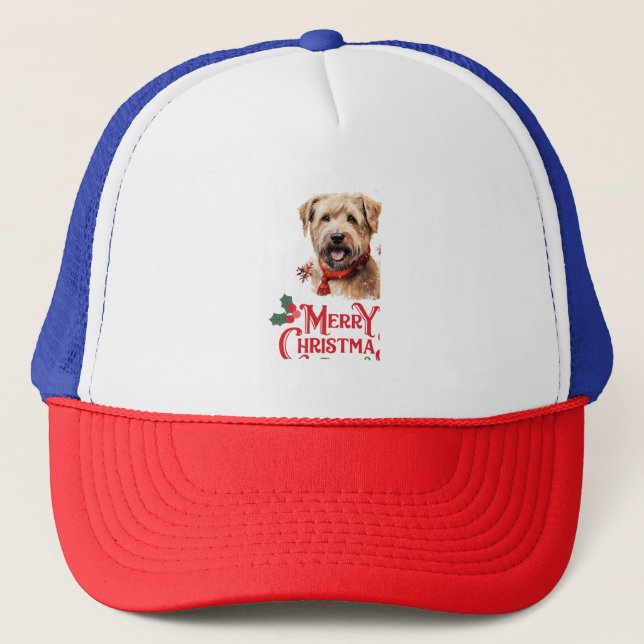 Merry Christmas Staffordshire Bull Terrier   Trucker Hat (Front)
