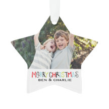 Merry Christmas | Star Ornament Monogram