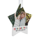 Merry Christmas | Star Ornament Monogram