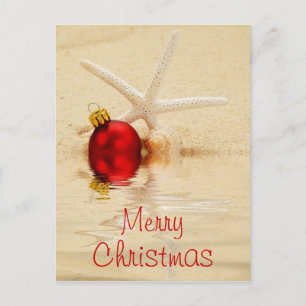 Merry Christmas Starfish Postcard
